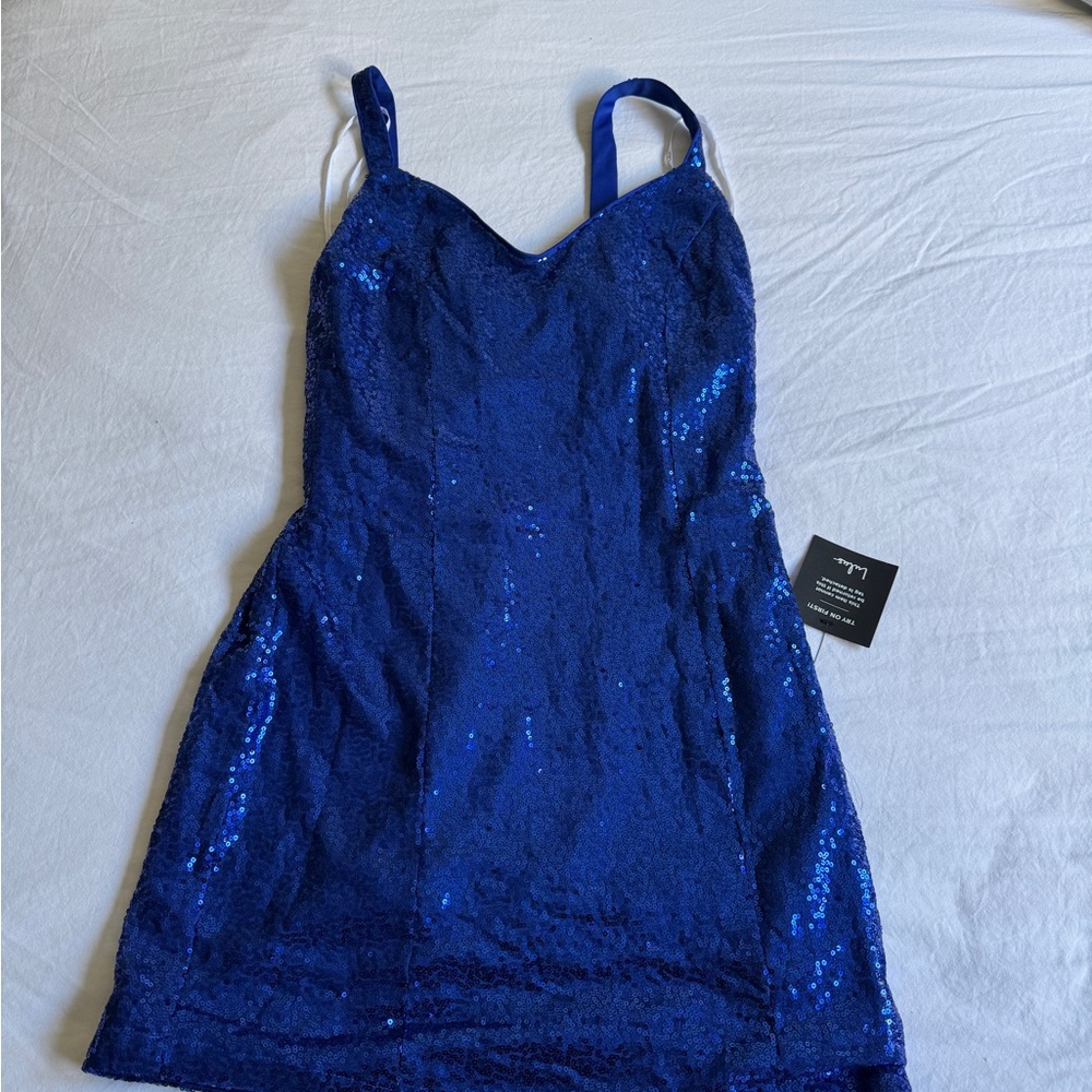 Blue Sequin Dress